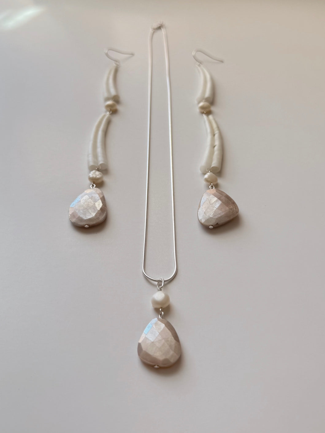 Dentalium +Moonstone Set