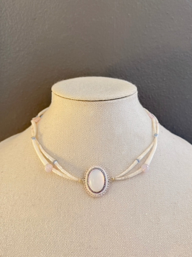 Opalite Dentalium Choker