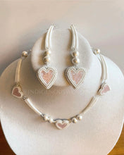 Load image into Gallery viewer, PRE-ORDER Long/Pink Hearts + Dentalium Set
